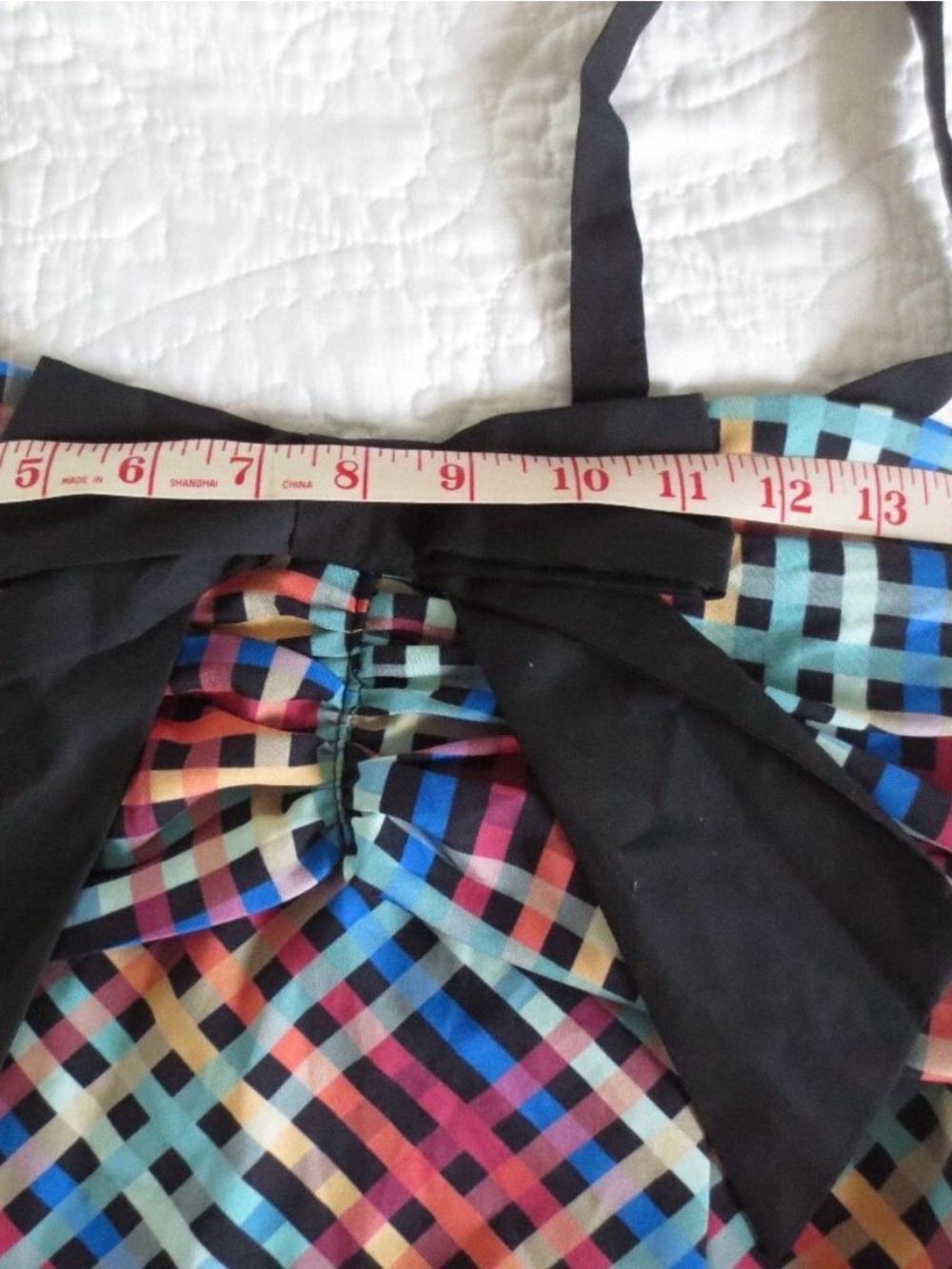 Unique Vintage NWT Madras Rainbow Print Sun Dress Retro 1940s 1950s Style sz Lg - Picture 11 of 11